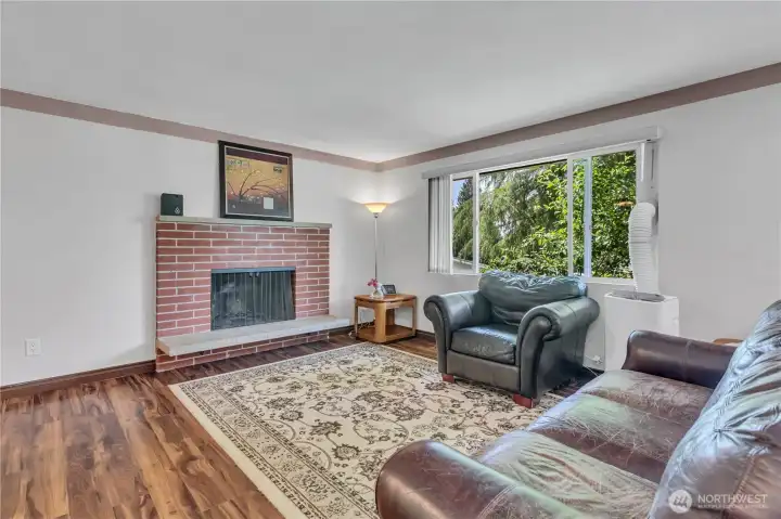 Cozy wood burning fireplace Cozy wood burning fireplace