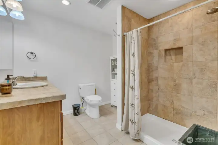 Downstairs 3/4 bath Downstairs 3/4 bath