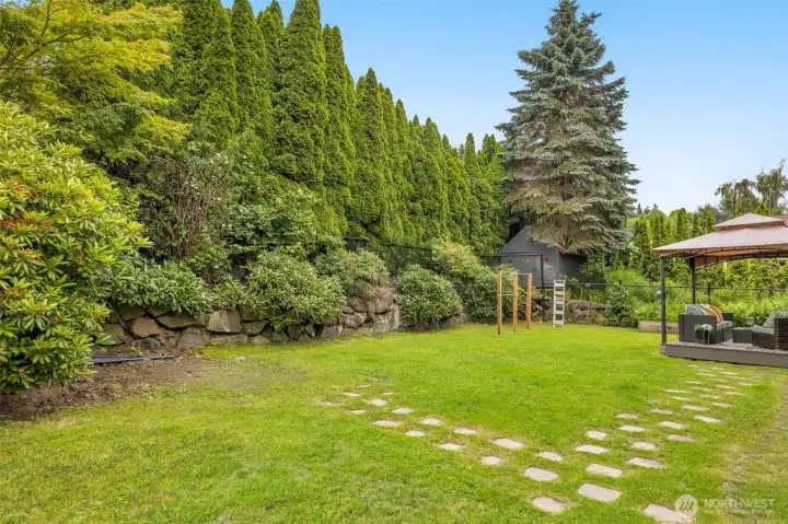 An open lawn offers room to relax, play, or simply enjoy being outside.