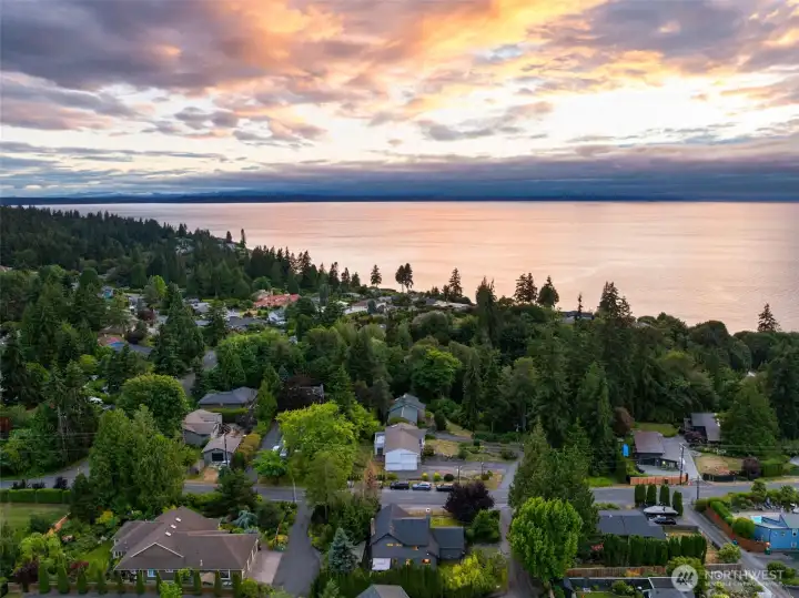 West-facing sunsets make coming home something to look forward to.