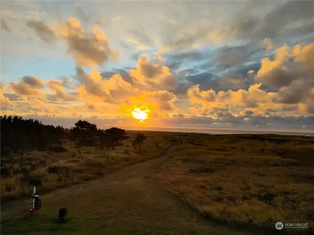 Sunset over the ocean