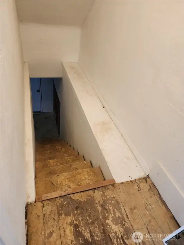 stairs to basement 204