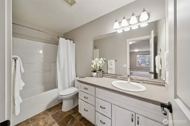 Main bath conveniently located upstairs...