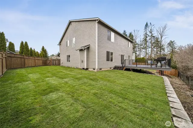 Plenty of space to relax and play in this yard.
