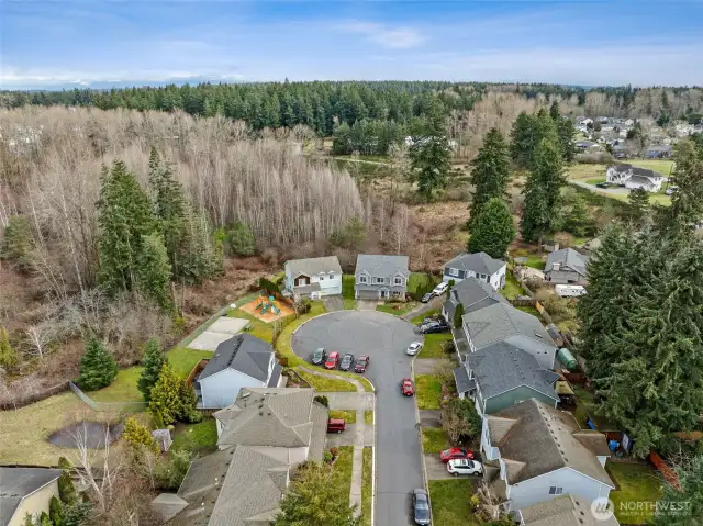 The Home is surrounded by natural beauty and a protected Wetland.