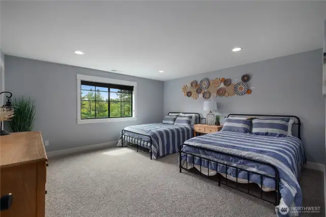 Upper bedrooms are all large rooms. Walk in closets and this one is the largest of the three upper rooms.