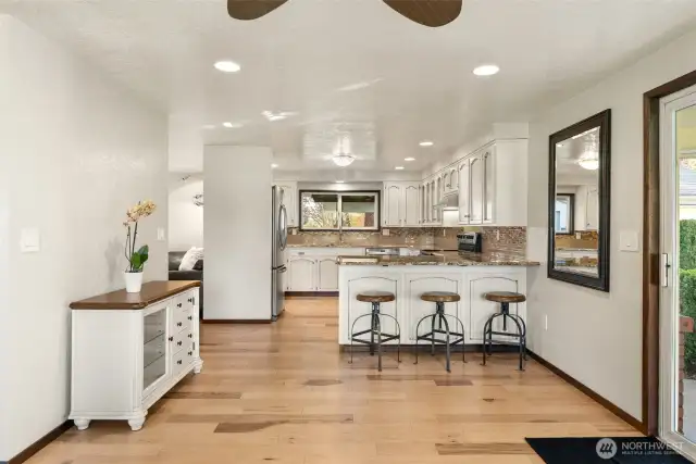 View of kitchen from Sitting room.