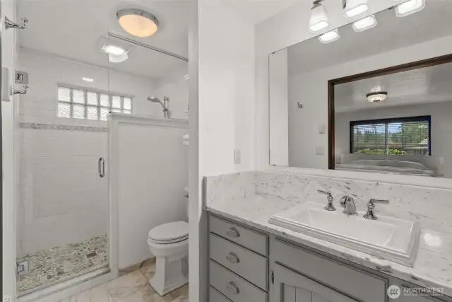 Primary Bath with Walk in Shower with Bench