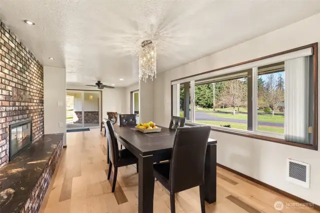 Dining room leading into coffee sitting area or potentially dining area.