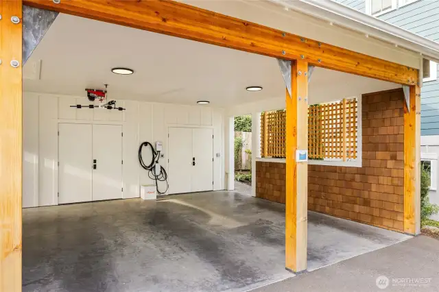 This home comes with 2 parking spaces in the carport along with additional storage closets in the back.