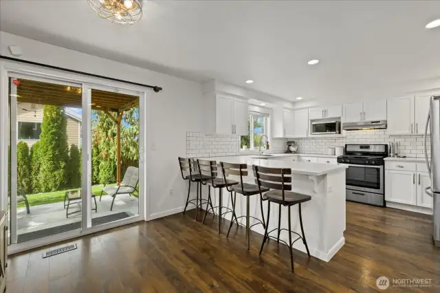 Large kitchen space.
