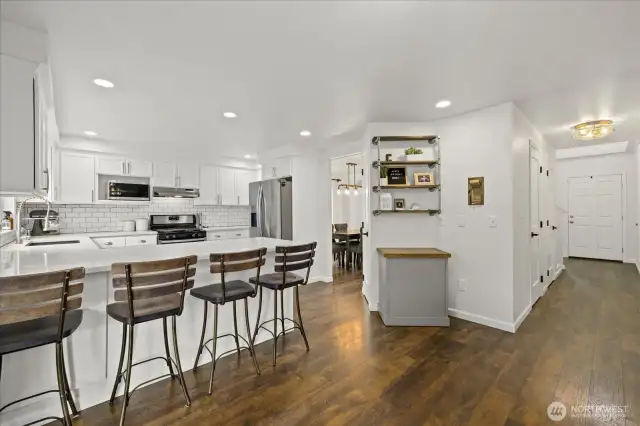 Gourmet Kitchen with eating space.