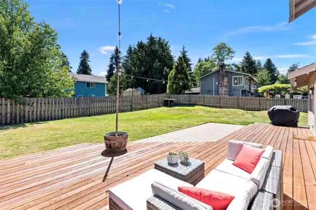 Spacious deck