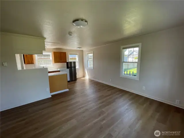 Unit B - Living, Dining and Kitchen