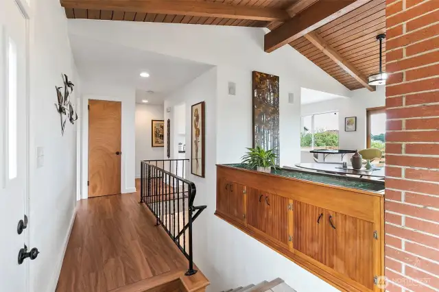 Head downstairs for what could be full MIL with living/dining/bed/bath/kitchen.