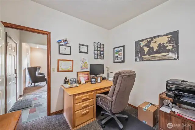 main floor bedroom currently used as office.