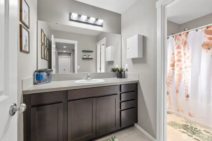 full bath, with privacy door to shower and toilet