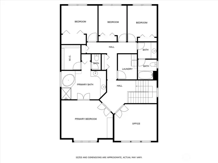 Upper level floorplan