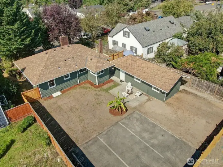 Great potential in the back yard of this property!