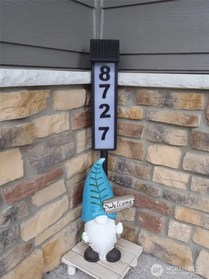 House Number for guest to see easily