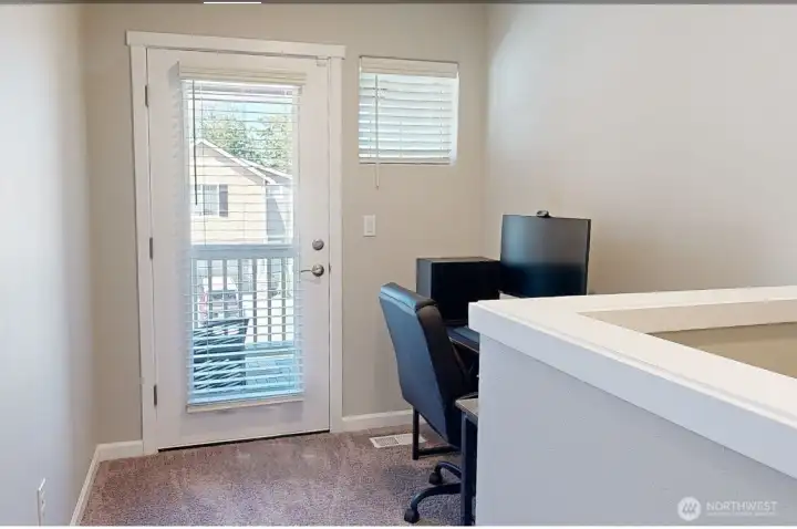 Office Nook and door to upstairs patio