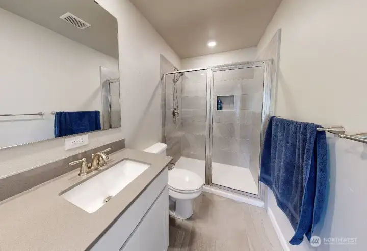 Primary bath, walk in shower