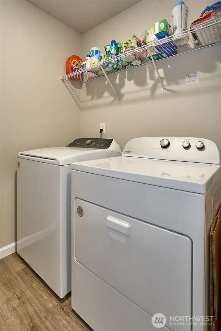 Upstairs laundry room