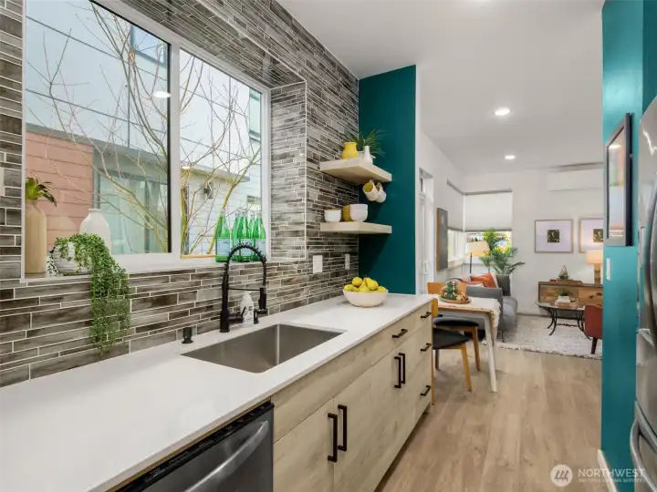 Sleek Modern Finishes & High End Appliances