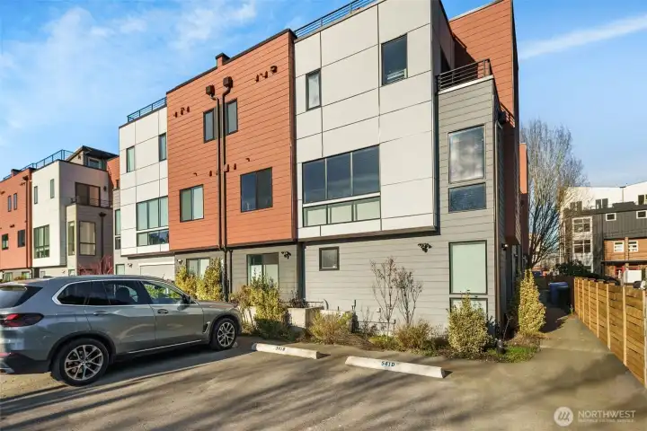 One Designated Parking Space & Off Street Parking