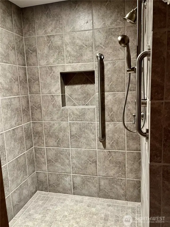 large custom shower