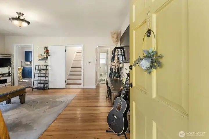 Step inside and you’re greeted by built-in hardwood floors that immediately ground the home with a sense of authenticity and craftsmanship.