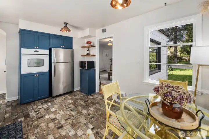 Custom Live Edge Shelving adds to the grounding of the soul of the kitchen.