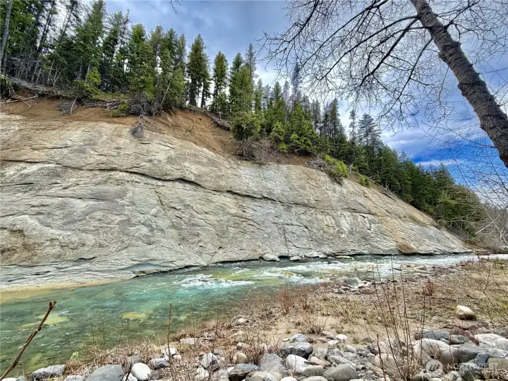 Crystal clear water.