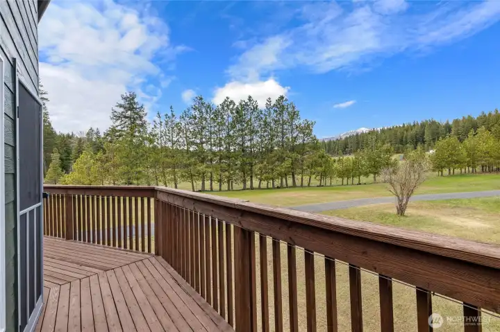 This is the deck off of the 2nd bonus room with 180 degree year around unmatched views.