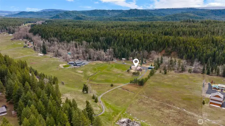 Private meadow surrounded by over 50,000 acres of protected Forestry Land.