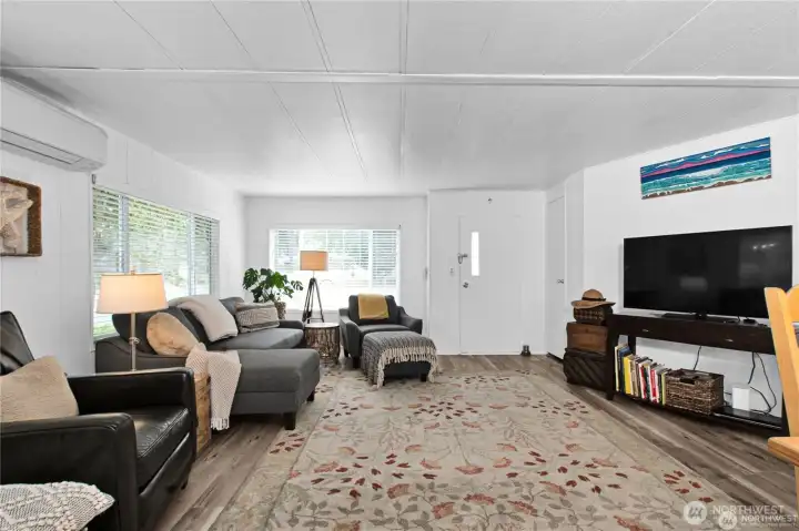 A wider view of the living room