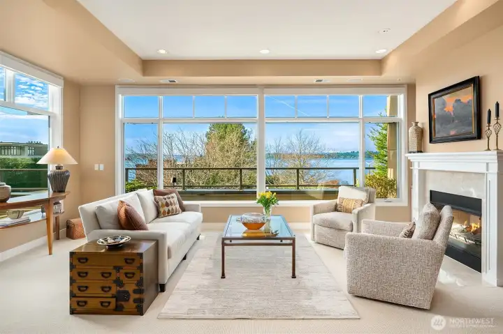 Winter view of the living room