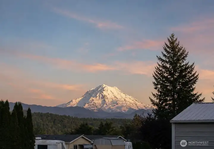 Beautiful Rainier visible right from the driveway!