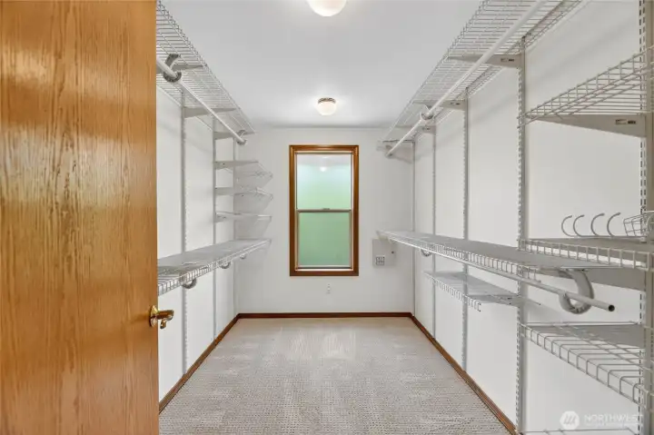 Large walk-in closet.