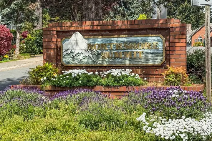 Home is a rare find; a flat, quite lot in the small community of Northshore Summit.