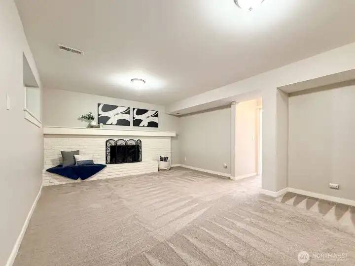 Big downstairs family room - lives so much bigger than the square footage shows!