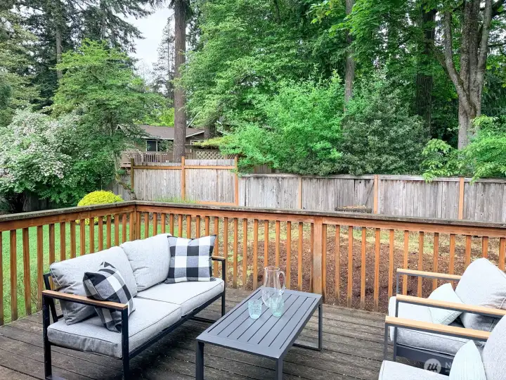 Large deck off the living room