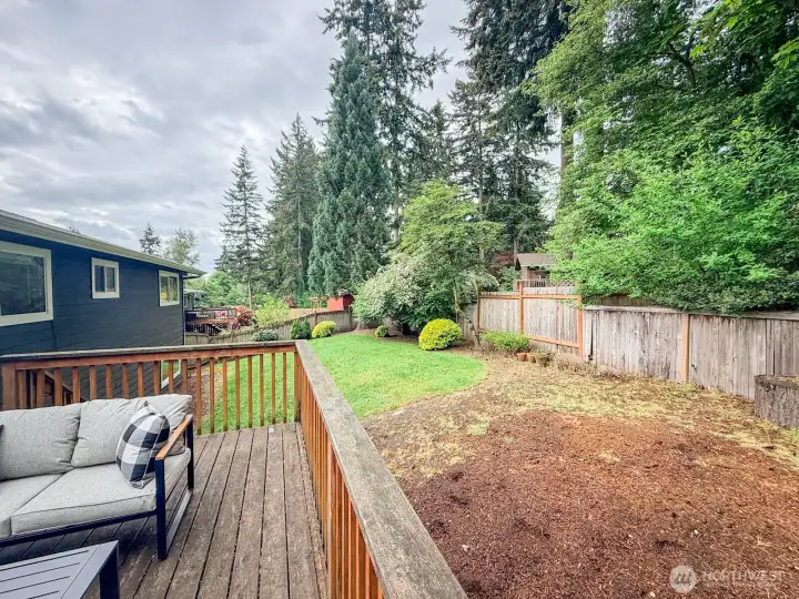 Fully fenced yard