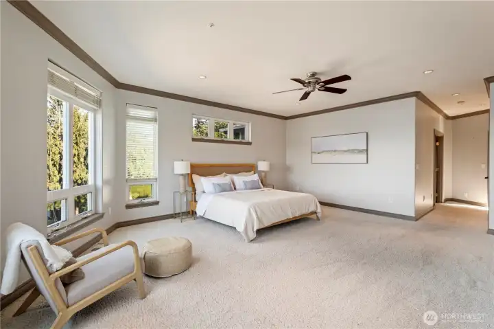 Primary suite on the main floor.
