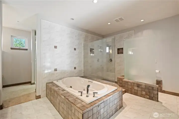 Primary suite bathroom.