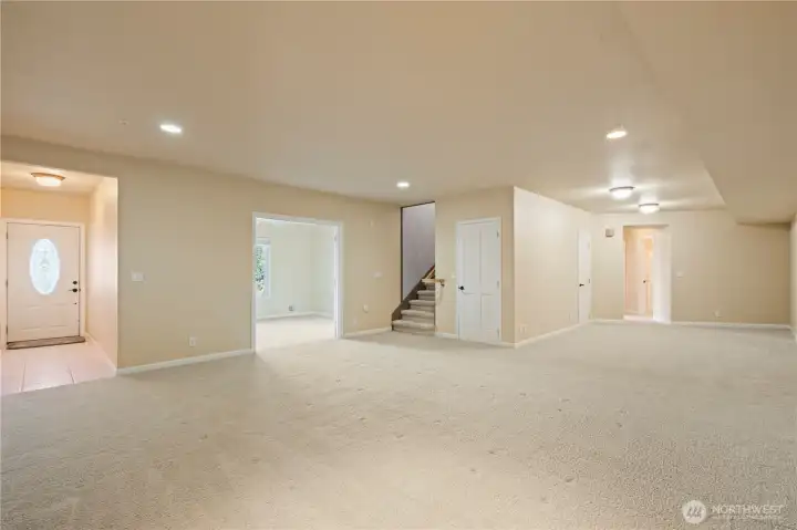 Downstairs rec room.