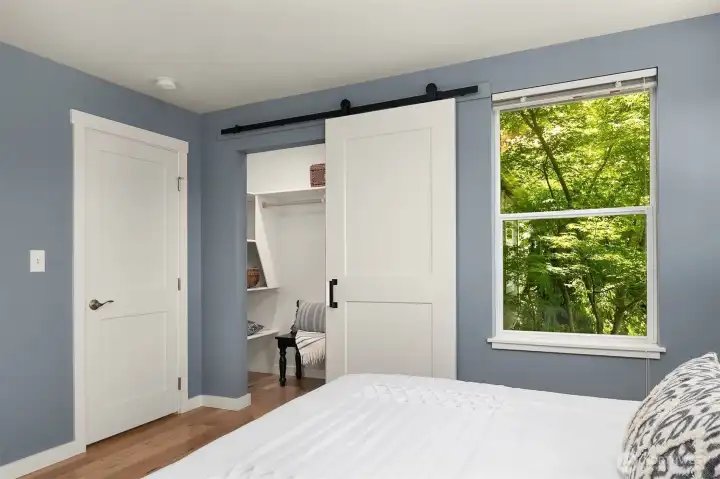 Primary Bedroom with Walk-in Closet - Barn Door