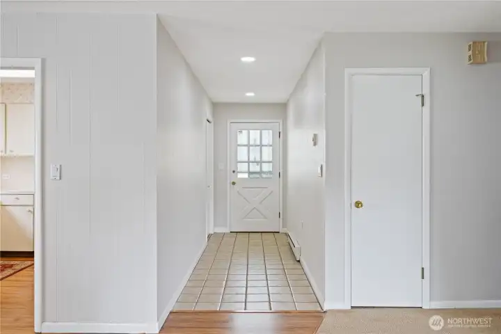 Front door and hall entry