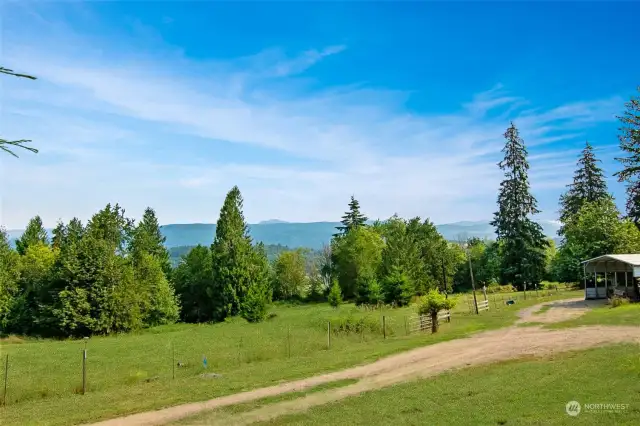 Beautiful view from front driveway overlooking pasture