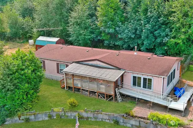 Another aerial view showing accessible entry to home